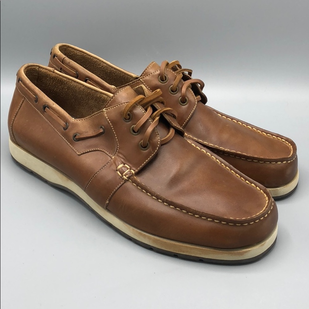 Samello Men’s Deck shoes Loafers Leather SZ 45 bin8